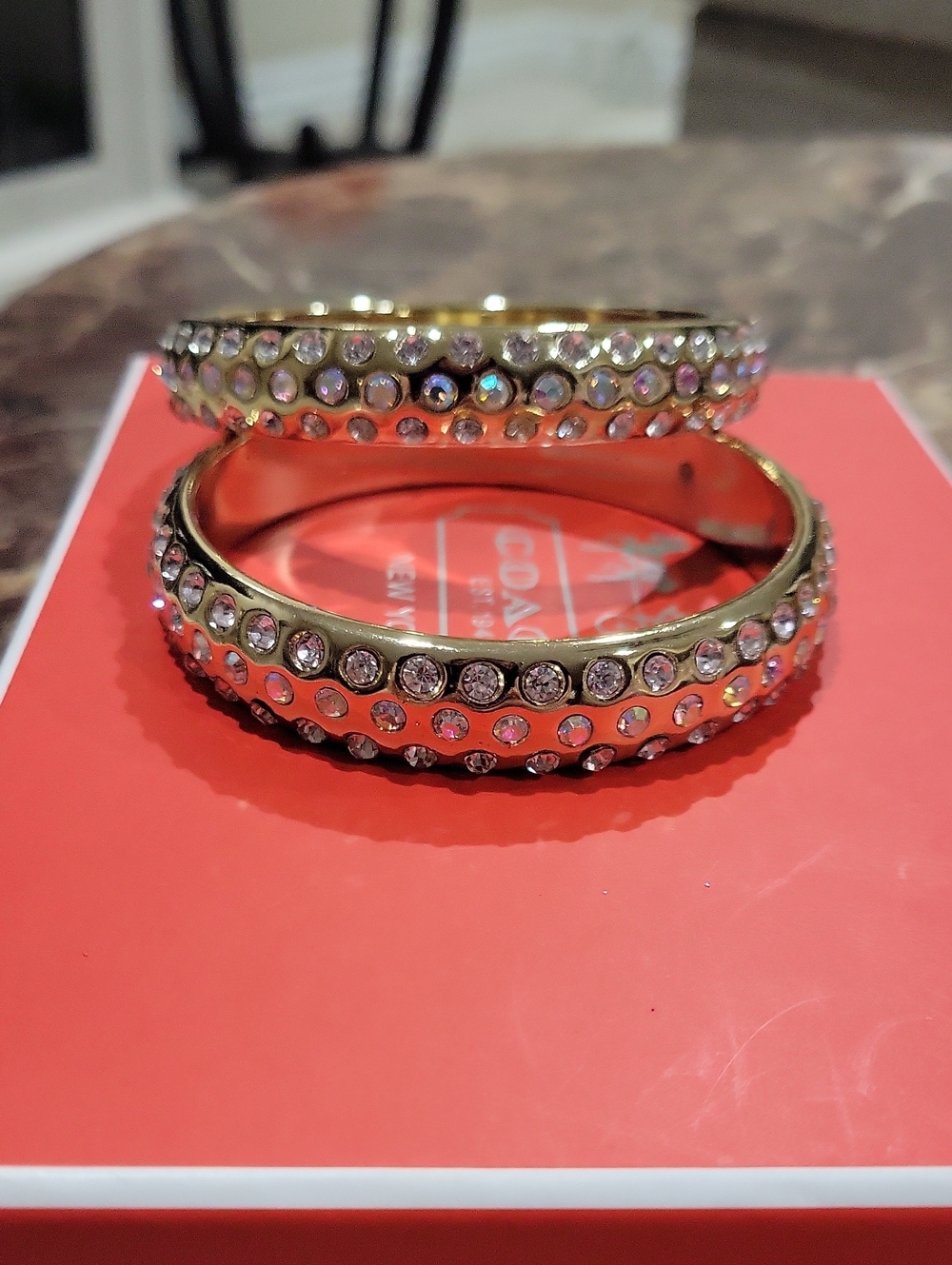 Gold-Tone Crystal Bangle Bracelet Set - Gold